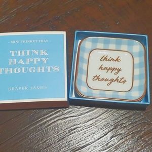Draper James mini trinket tray "THINK HAPPY THOUGHTS"